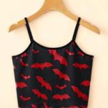 Bat Print Crop Cami