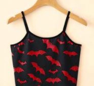 Bat Print Crop Cami