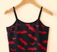 Bat Print Crop Cami