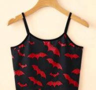 Bat Print Crop Cami