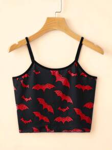 Bat Print Crop Cami