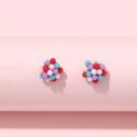 Bead Decor Stud Earrings