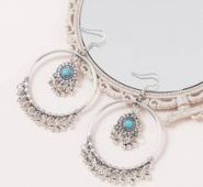 Bead Tassel Charm Drop Earrings