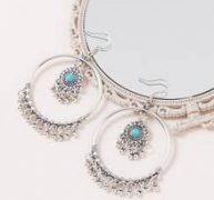 Bead Tassel Charm Drop Earrings