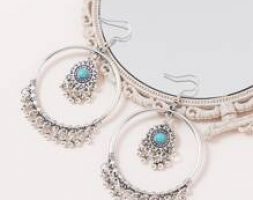 Bead Tassel Charm Drop Earrings