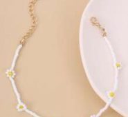 Beaded Flower Anklet