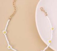 Beaded Flower Anklet