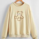 Bear Embroidery Sweatshirt