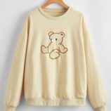 Bear Embroidery Sweatshirt