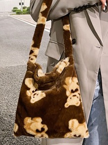 Bear Print Shoulder Bag