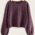 Bishop Sleeve Solid Sweater