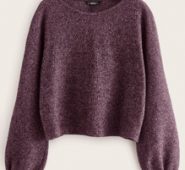 Bishop Sleeve Solid Sweater