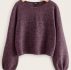 Bishop Sleeve Solid Sweater