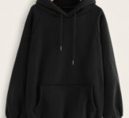 Black Kangaroo Pocket Hoodie