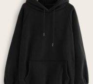 Black Kangaroo Pocket Hoodie