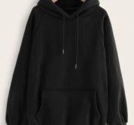 Black Kangaroo Pocket Hoodie