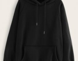 Black Kangaroo Pocket Hoodie