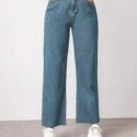 Bleach Wash High-Rise Baggy Jeans