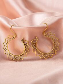 Bohemian Hollow Out Round Drop Earrings