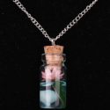 Bottle Flower Pendant Chain Necklace