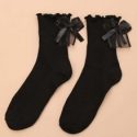 Bow Decor Crew Socks