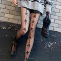 Bow Decor Fishnet Tights