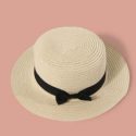 Bow Decor Straw Hat