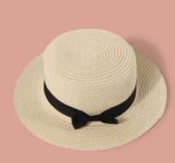 Bow Decor Straw Hat