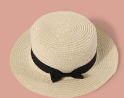 Bow Decor Straw Hat
