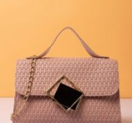 Braided Detail Metal Decor Flap Square Bag