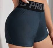 Breathable Letter Graphic Sports Shorts