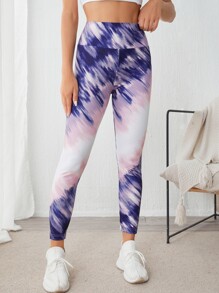 Breathable Softness Allover Print Sports Leggings