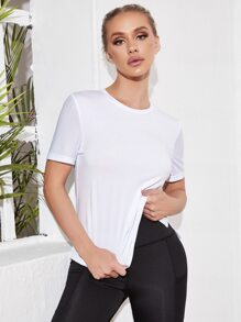 Breathable Softness Solid Sports Tee