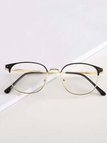 Browline Metal Frame Glasses