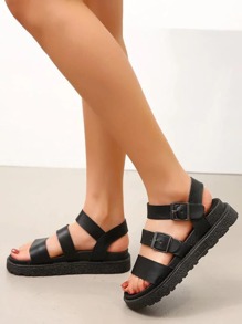 Buckle Ankle Strap Sandals