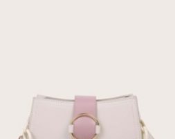 Buckle Chain Satchel Bag