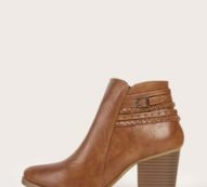 Buckle Decor Chunky Heeled Boots