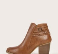Buckle Decor Chunky Heeled Boots