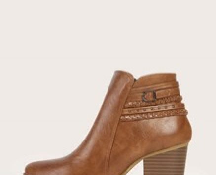 Buckle Decor Chunky Heeled Boots