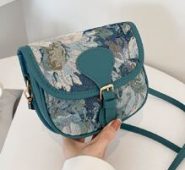 Buckle Decor Saddle Bag