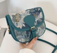 Buckle Decor Saddle Bag