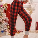 Buffalo Plaid Tie Front Sleep Pants