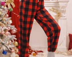 Buffalo Plaid Tie Front Sleep Pants