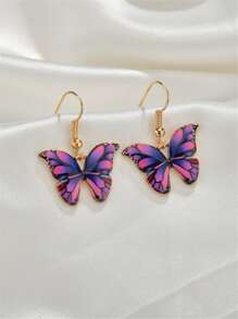 Butterfly Charm Drop Earrings