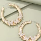 Butterfly Decor Hoop Earrings