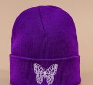 Butterfly Embroidered Beanie