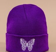 Butterfly Embroidered Beanie
