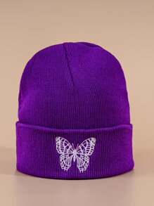 Butterfly Embroidered Beanie