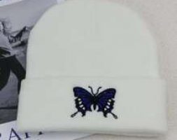 Butterfly Embroidery Beanie