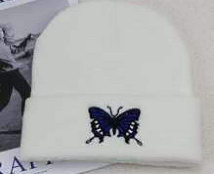 Butterfly Embroidery Beanie